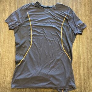 Sugoi Men’s XL Gray Short Sleeve Athletic Shirt with Orange Trim